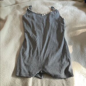 Gray Sleeveless Romper
